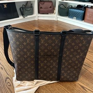 LOUIS VUITTON Weekend Tote GM Macassar Monogram Shoulder Bag